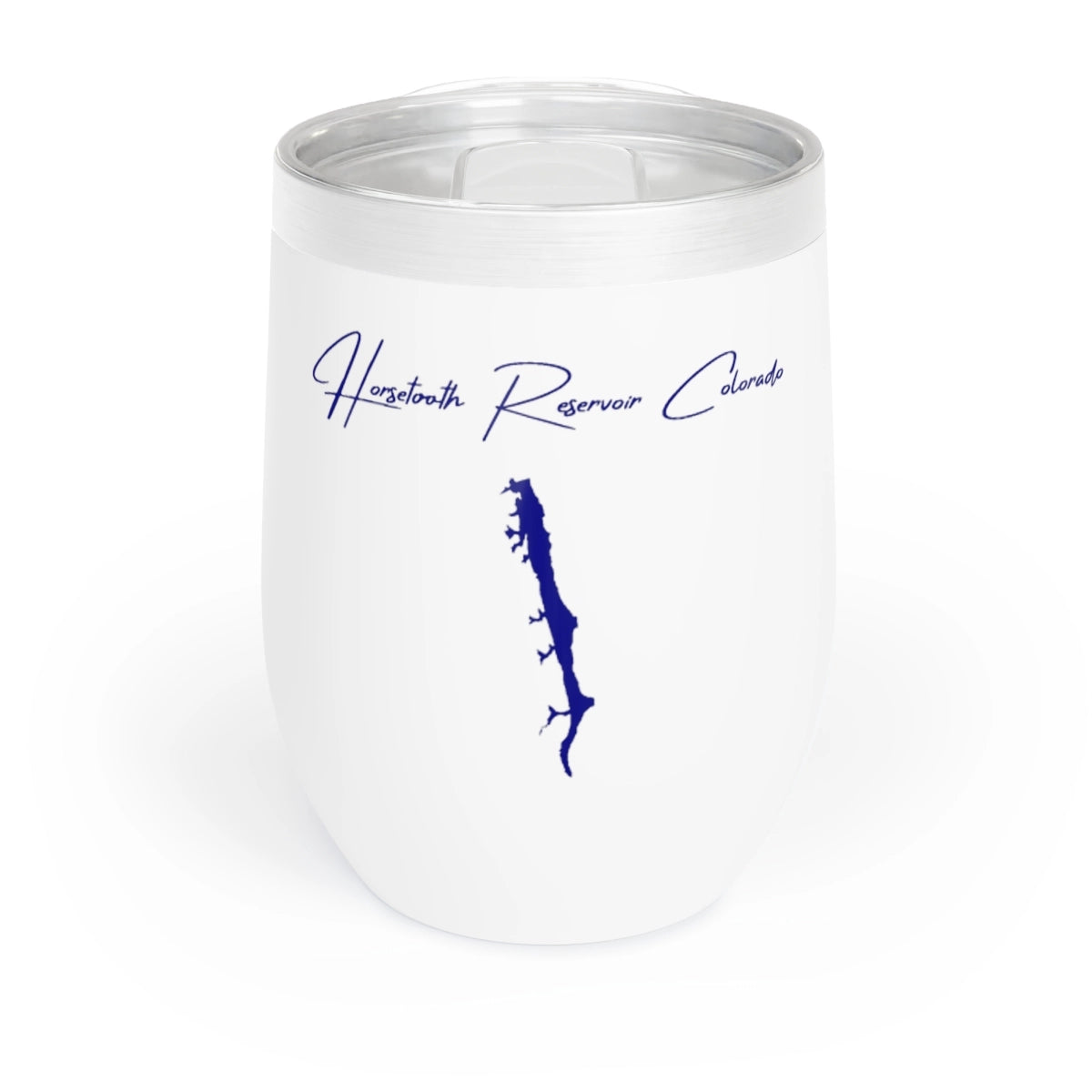 Colorado Horsetooth Reservoir Wine Tumbler front position view from front white.webp