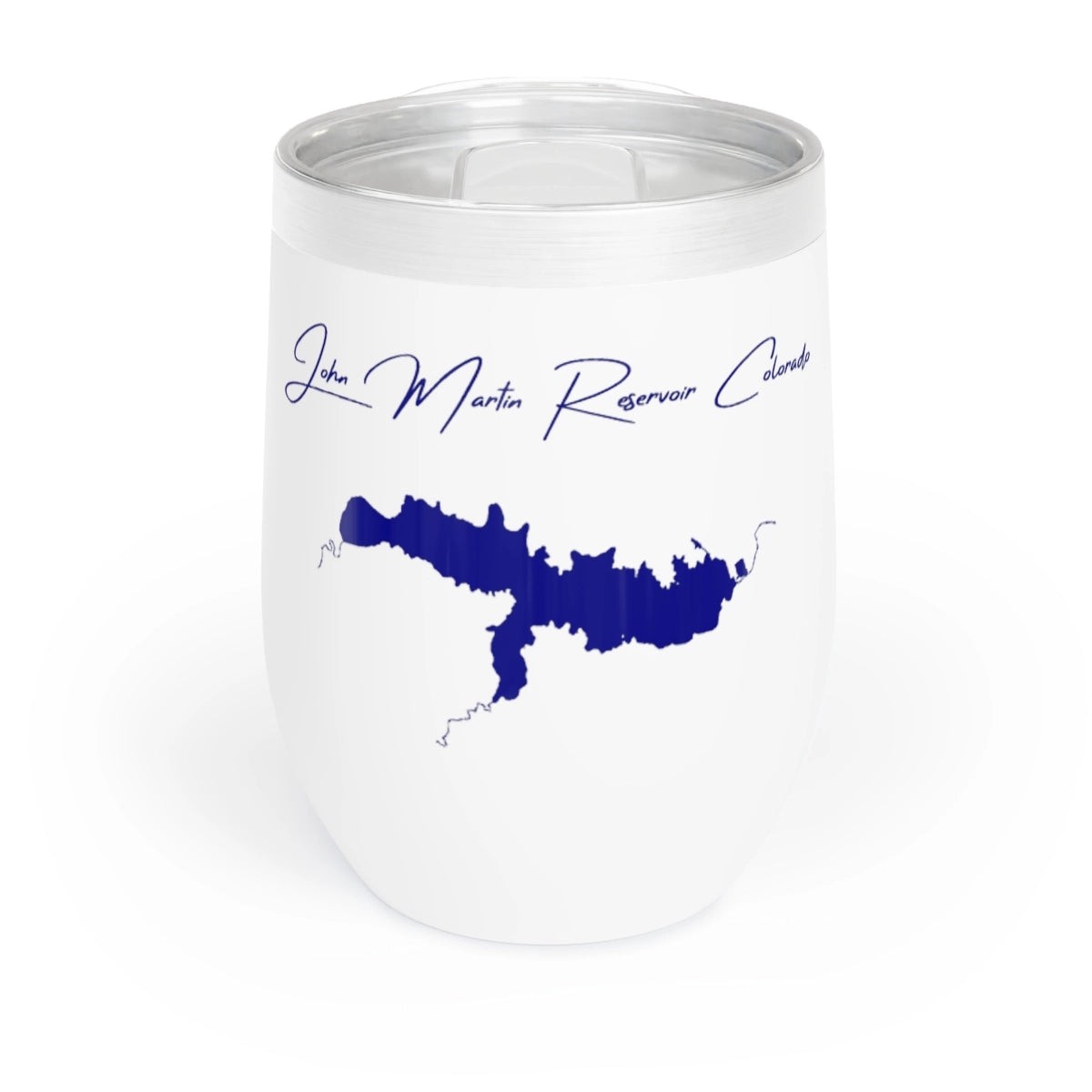 Colorado John Martin Reservoir Wine Tumbler front position view from front white.webp