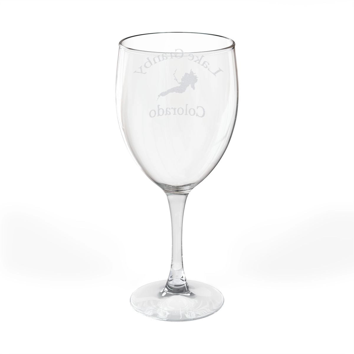 Colorado Lake Granby Engraved Wine Glass other position view from back 10.5oz.webp