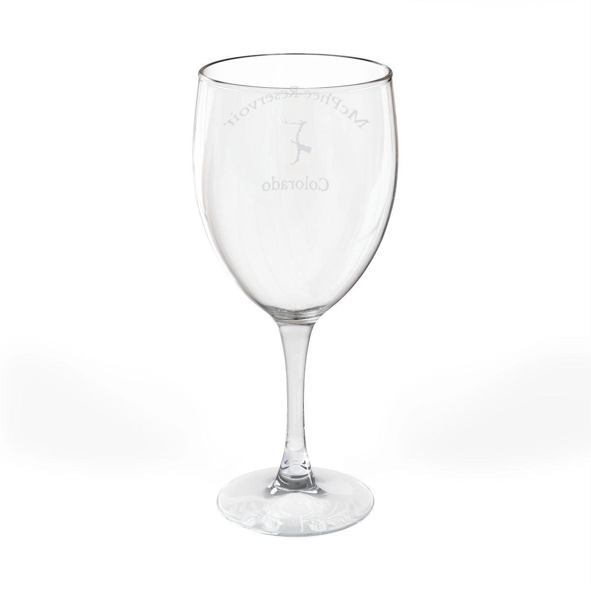 Colorado McPhee Reservoir Engraved Wine Glass other position view from back 10.5oz.webp