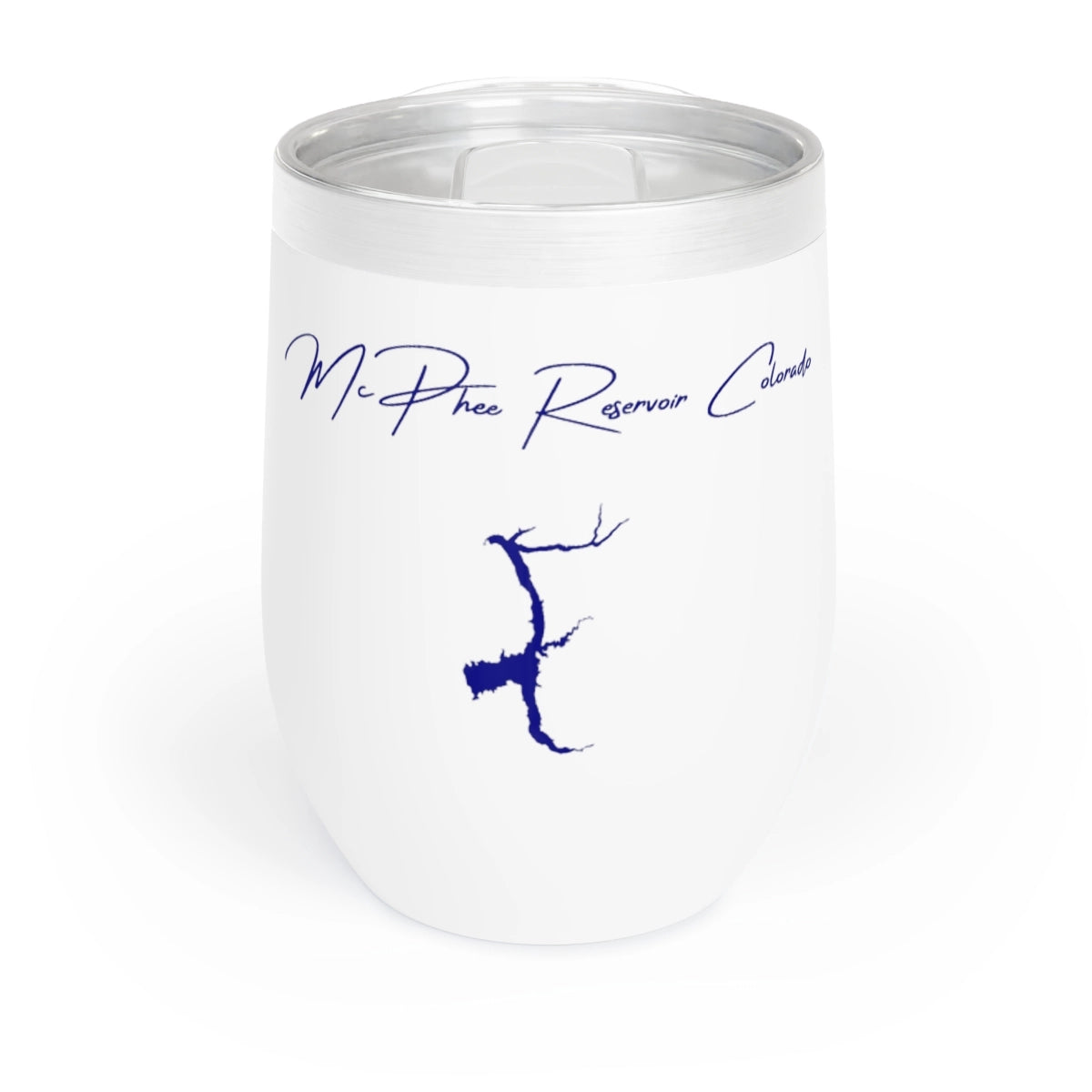 Colorado McPhee Reservoir Wine Tumbler front position view from front white.webp
