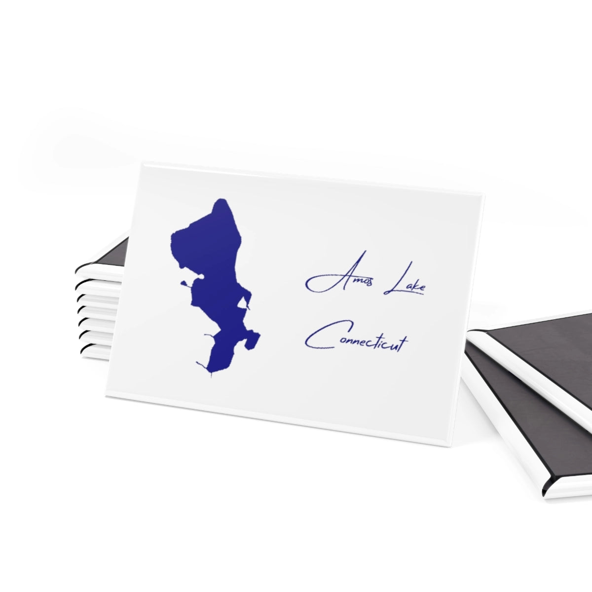 Connecticut Amos Lake Magnet front position view from set 2 x 3.webp