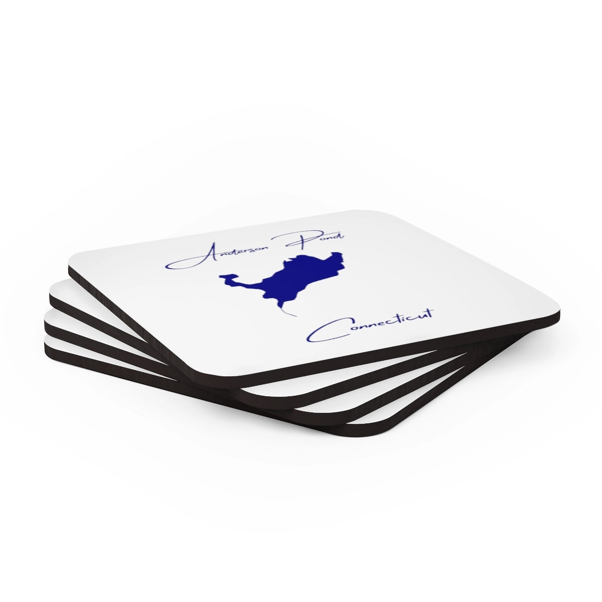 Connecticut Anderson Pond Coaster Set front position view from stacked 3.75 x 3.75.webp