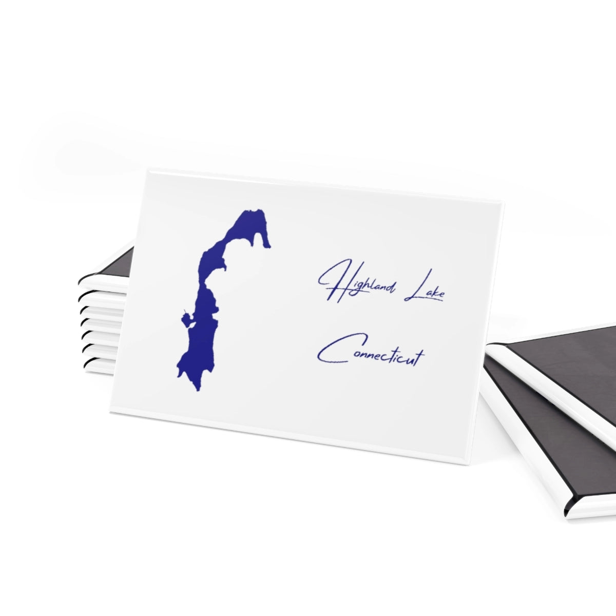 Connecticut Highland Lake Magnet front position view from set 2 x 3.webp