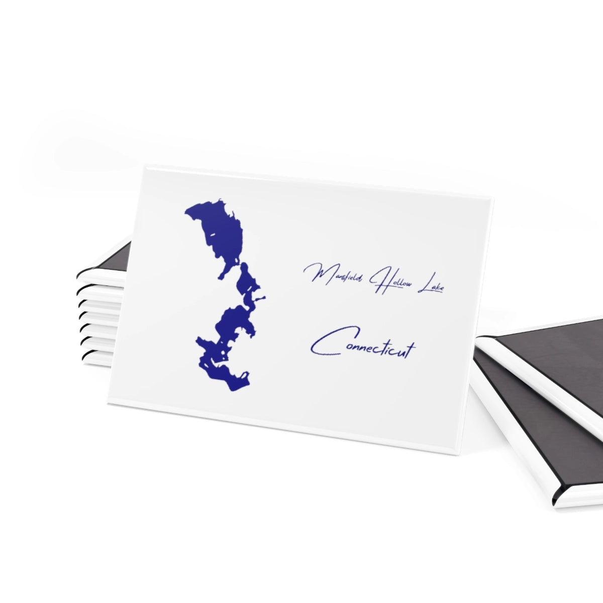 Connecticut Mansfield Hollow Lake Magnet front position view from set 2 x 3.webp