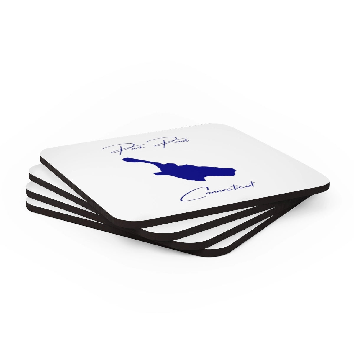 Connecticut Park Pond Coaster Set front position view from stacked 3.75 x 3.75.webp