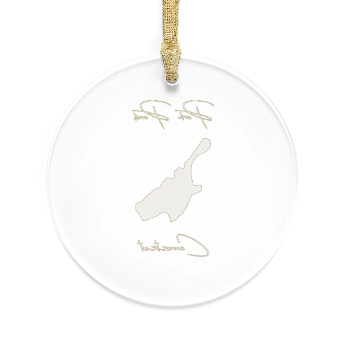 Connecticut Park Pond Tree Ornament other position view from back round.webp