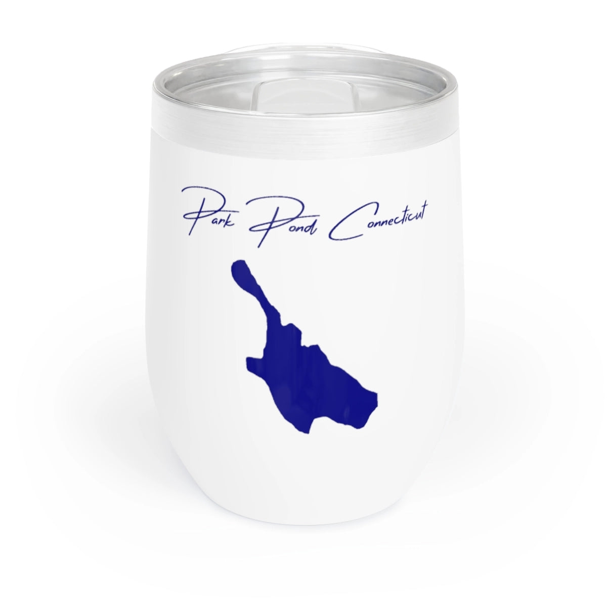 Connecticut Park Pond Wine Tumbler front position view from front white.webp