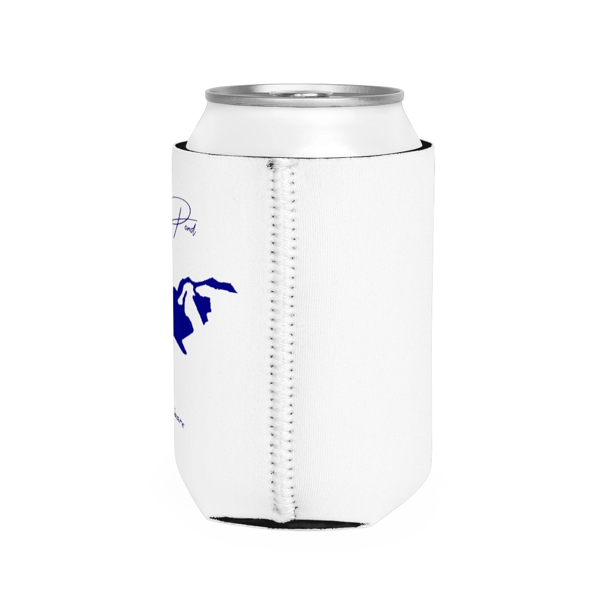 Delaware Concord Pond Can Koozie all position view from right white.webp