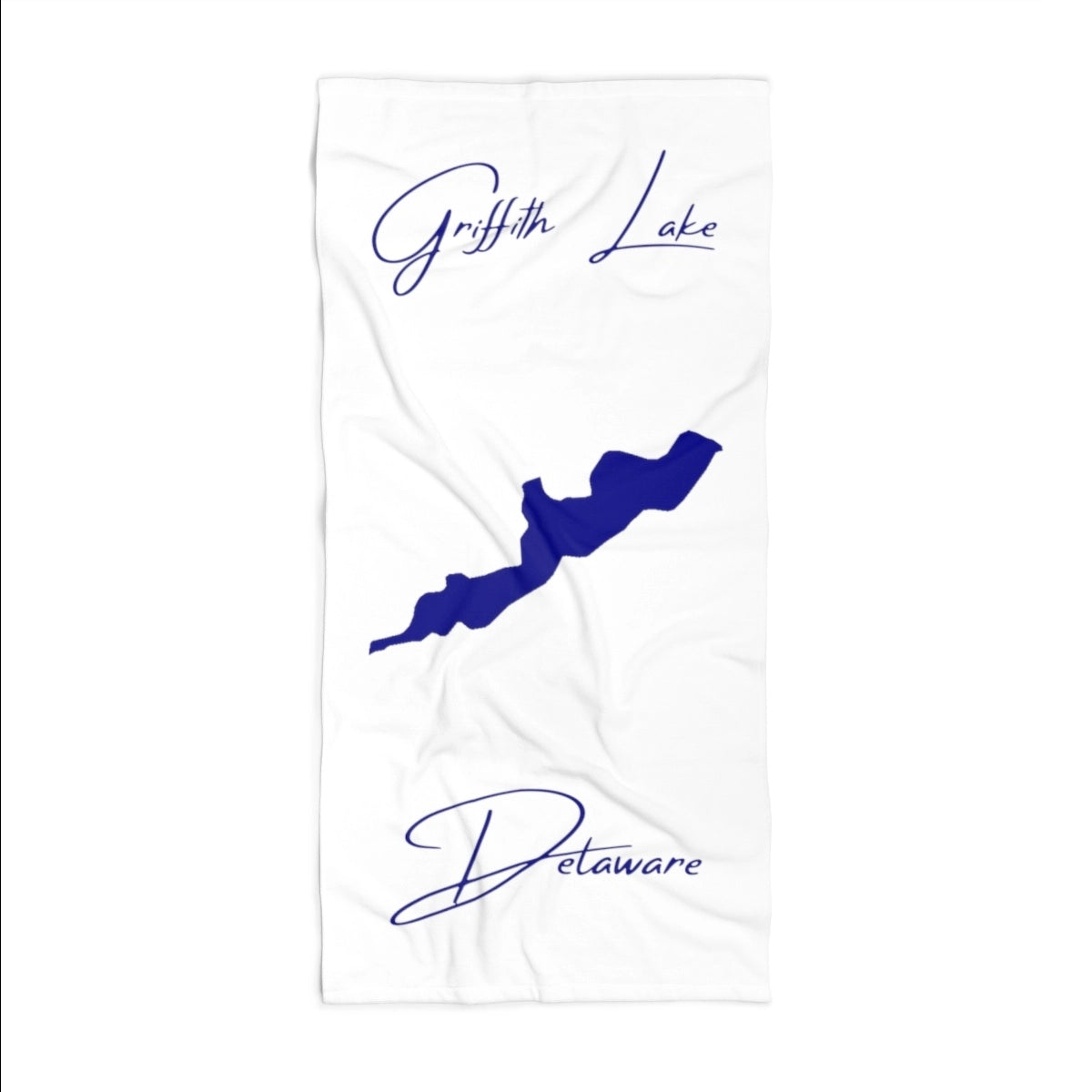 Delaware Griffith Lake Beach Towel front position view from front 36 x 72.webp