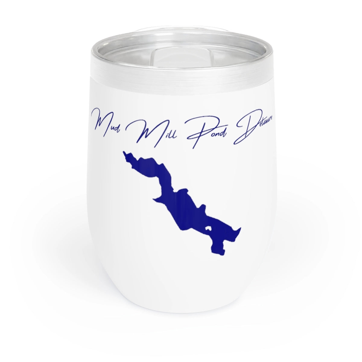 Delaware Mud Mill Pond Wine Tumbler front position view from front white.webp