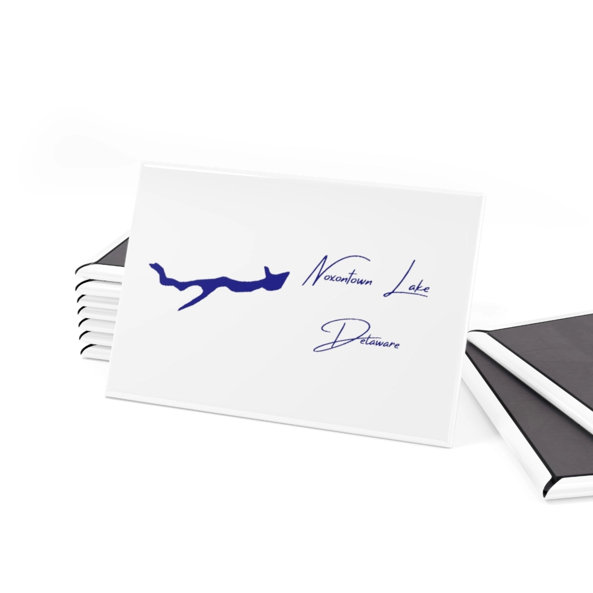 Delaware Noxontown Lake Magnet front position view from set 2 x 3.webp