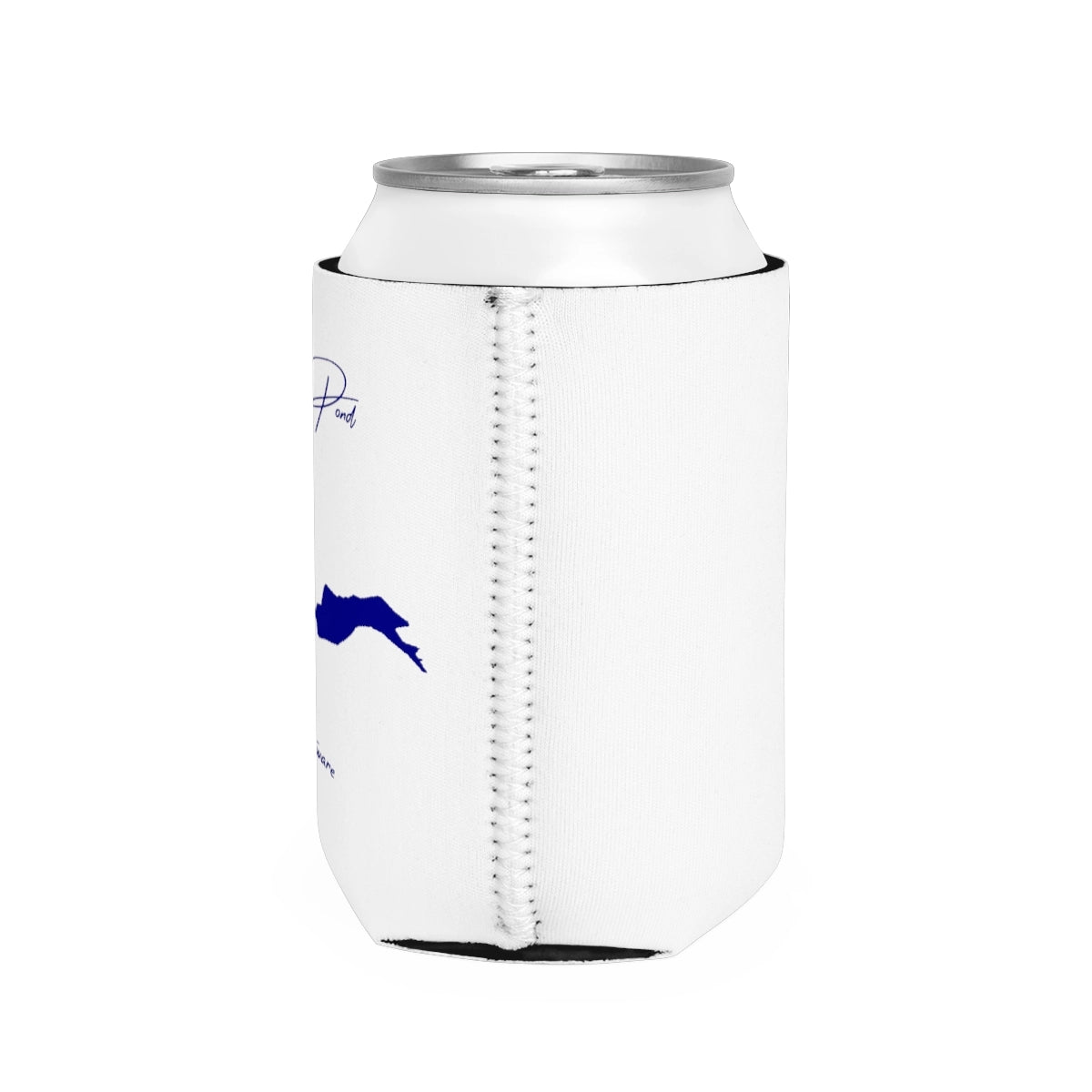 Delaware Records Pond Can Koozie all position view from right white.webp