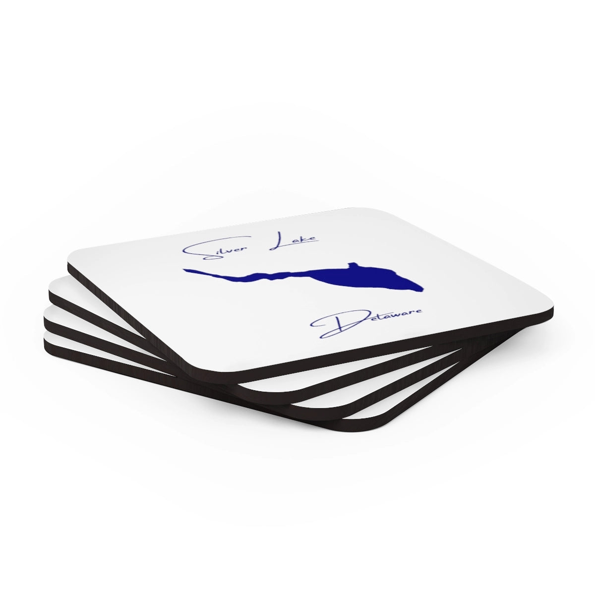 Delaware Silver Lake Coaster Set front position view from stacked 3.75 x 3.75.webp