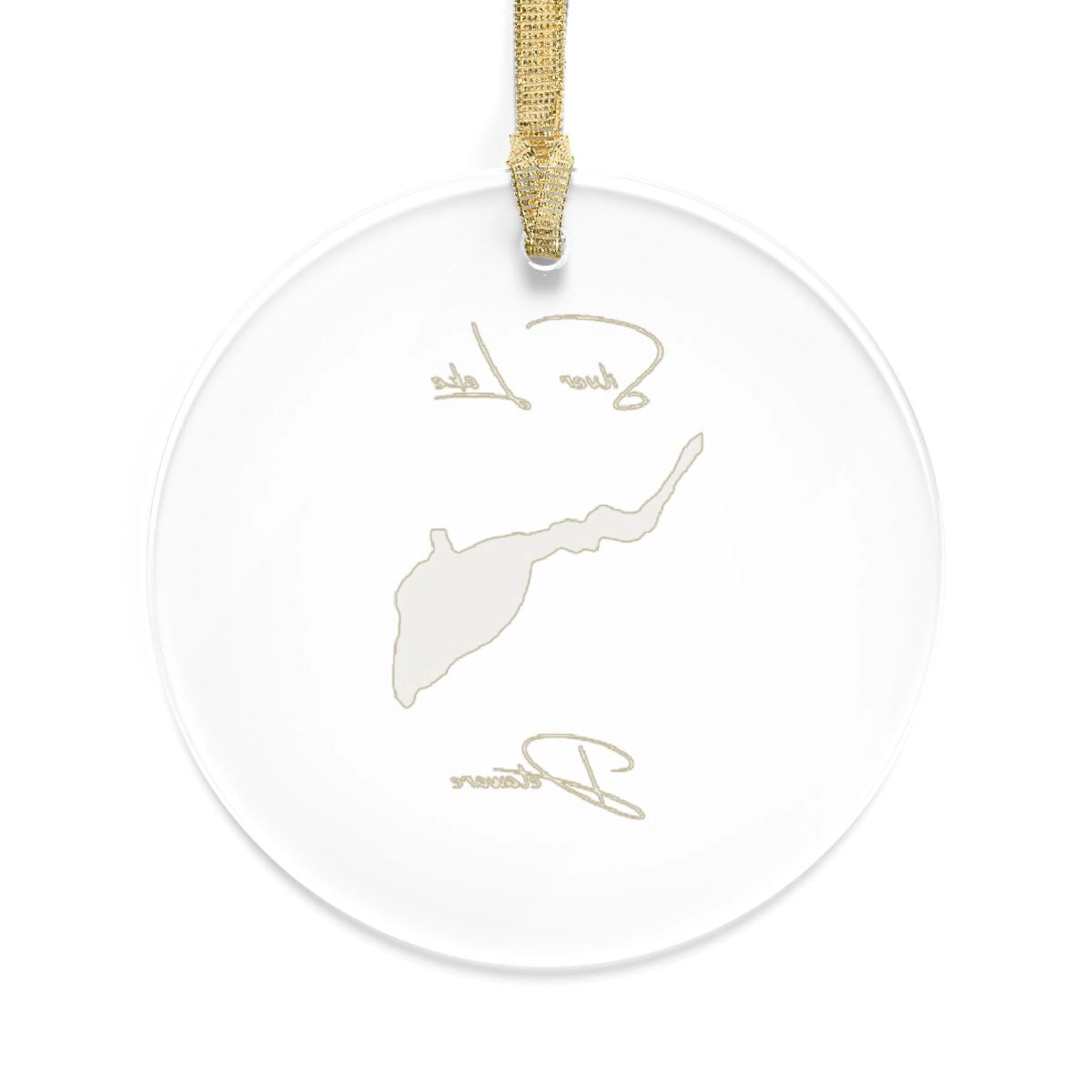 Delaware Silver Lake Tree Ornament other position view from back round.webp