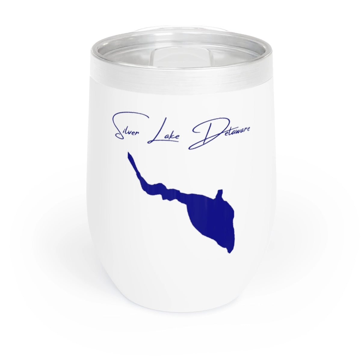 Delaware Silver Lake Wine Tumbler front position view from front white.webp