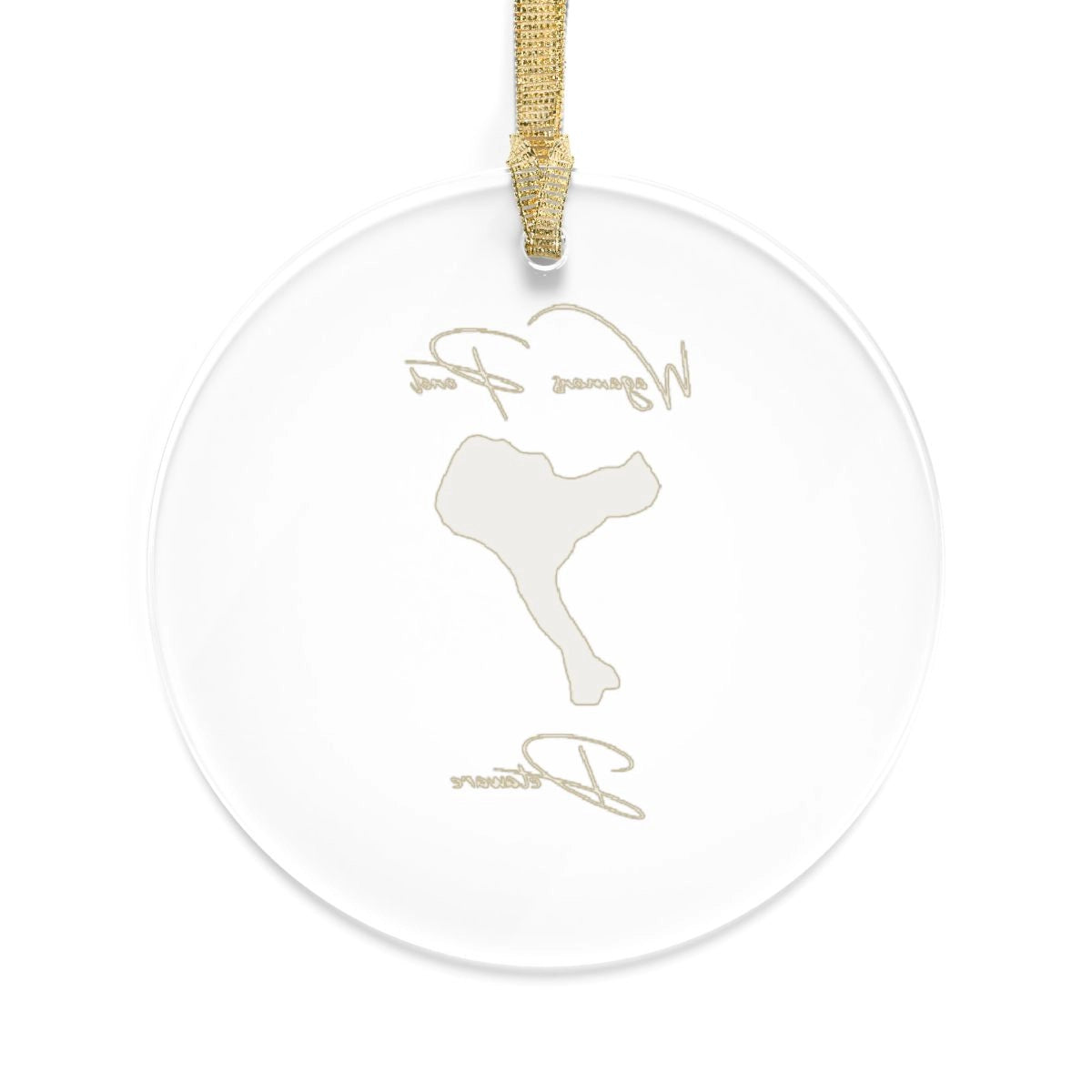Delaware Wagamons Pond Tree Ornament other position view from back round.webp