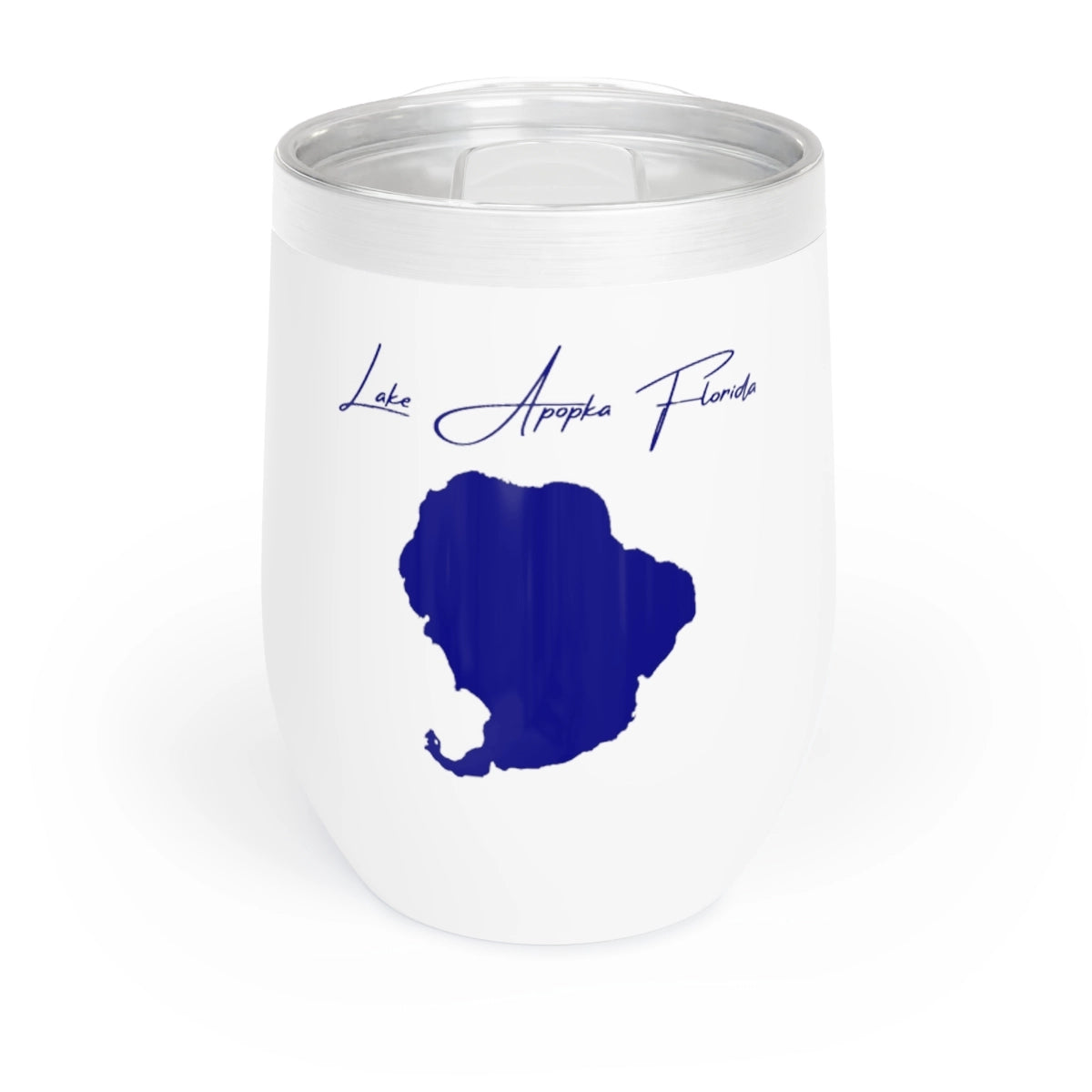 Florida Lake Apopka Wine Tumbler front position view from front white.webp