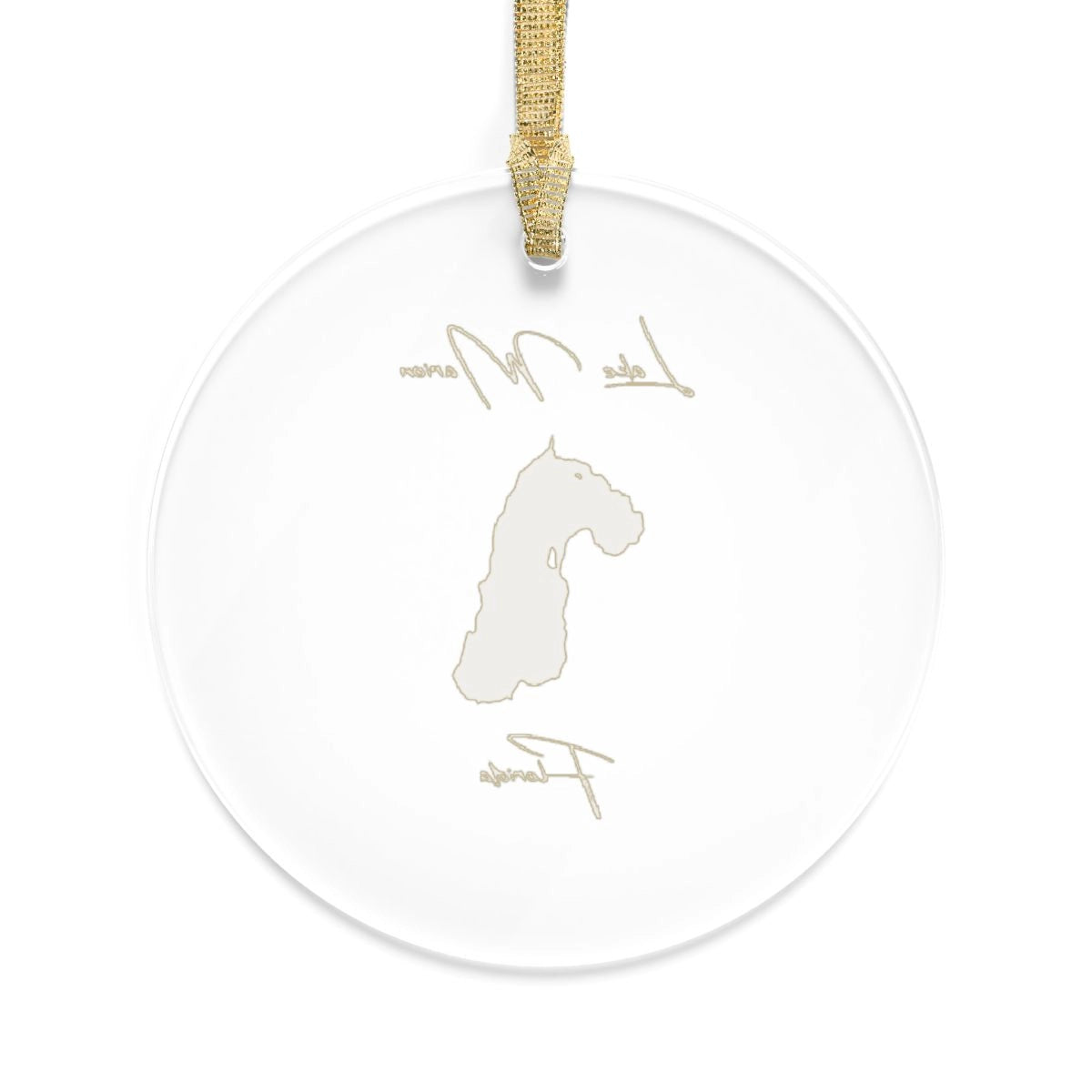 Florida Lake Marion Tree Ornament other position view from back round.webp