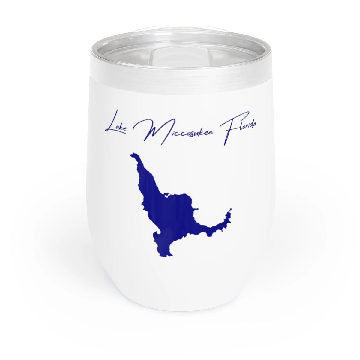 Florida Lake Miccosukee Wine Tumbler front position view from front white.webp
