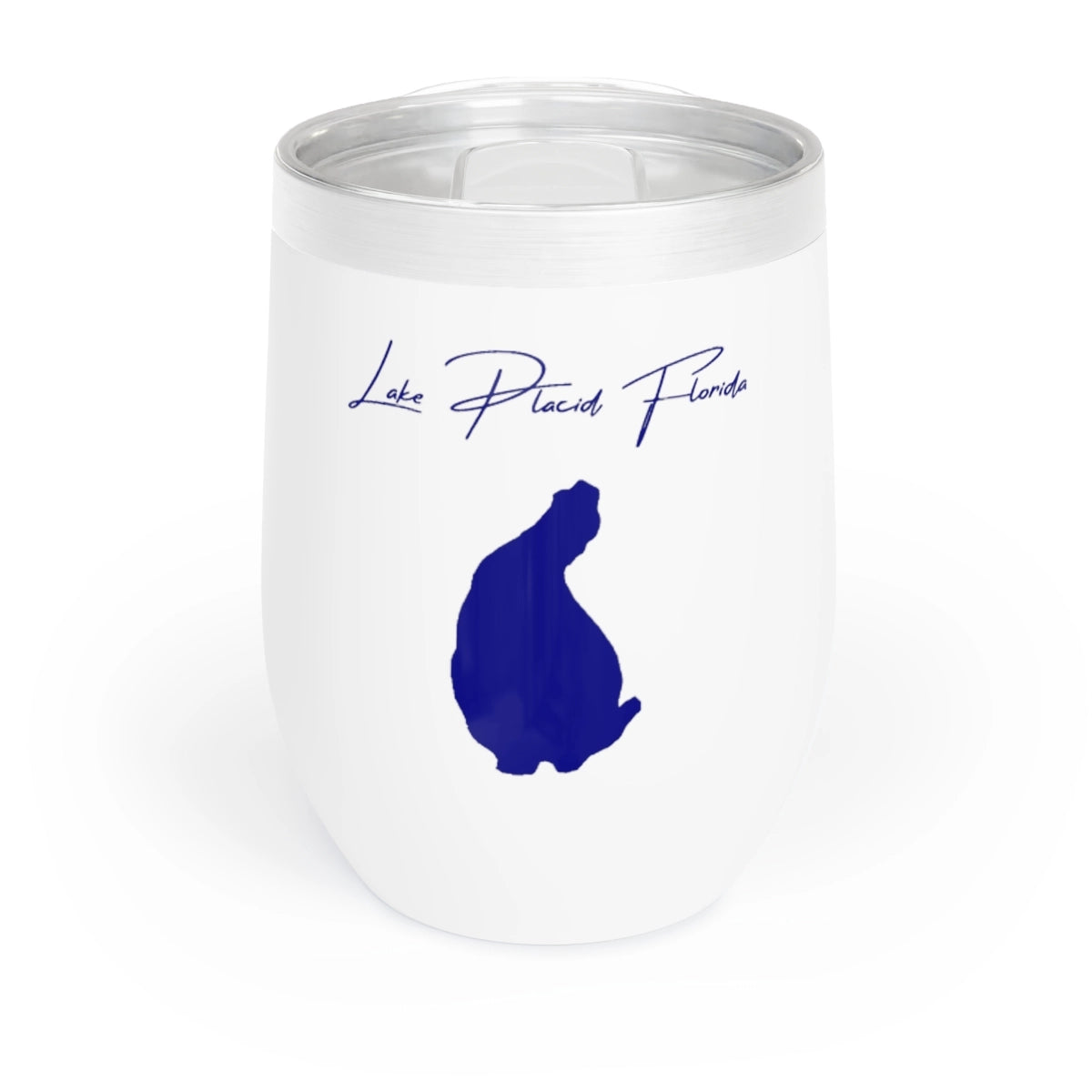 Florida Lake Placid Wine Tumbler front position view from front white.webp