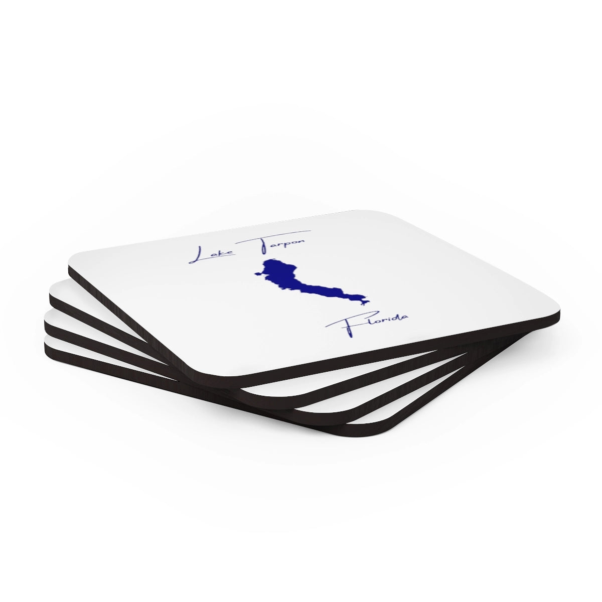 Florida Lake Tarpon Coaster Set front position view from stacked 3.75 x 3.75.webp