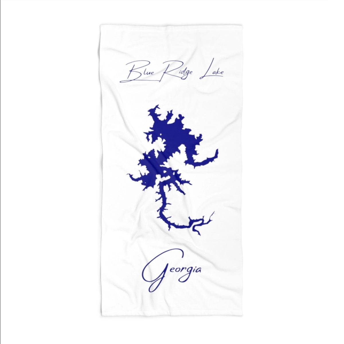 Georgia Blue Ridge Lake Beach Towel front position view from front 36 x 72.webp