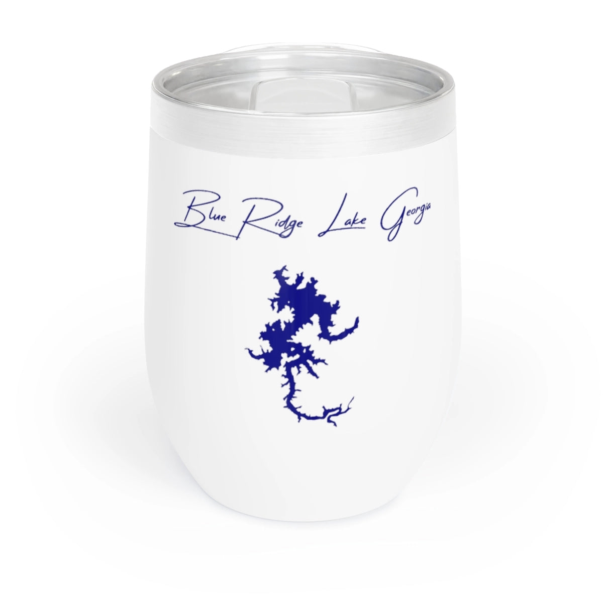 Georgia Blue Ridge Lake Wine Tumbler front position view from front white.webp