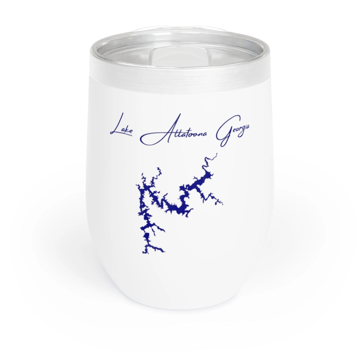 Georgia Lake Allatoona Wine Tumbler front position view from front white.webp