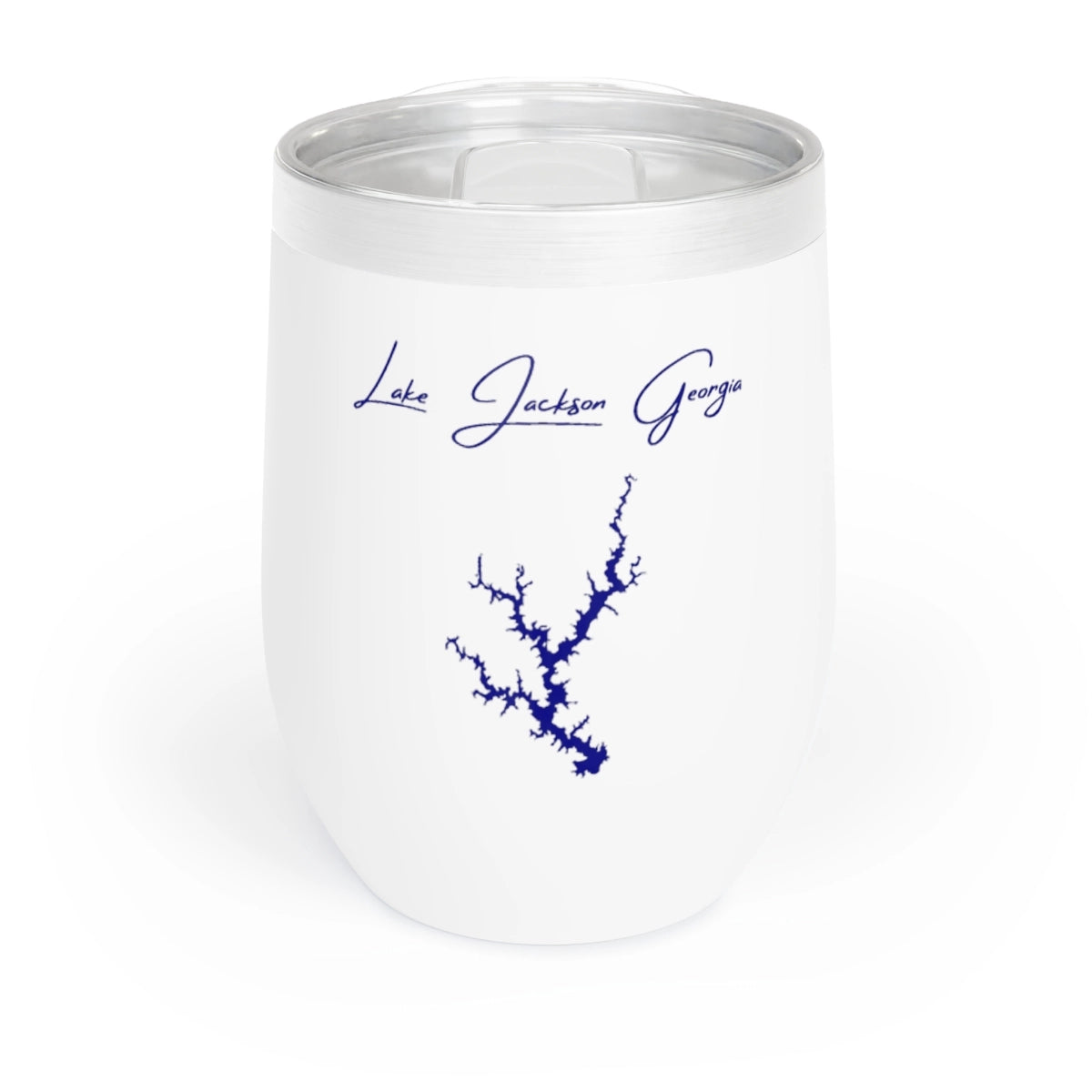 Georgia Lake Jackson Wine Tumbler front position view from front white.webp