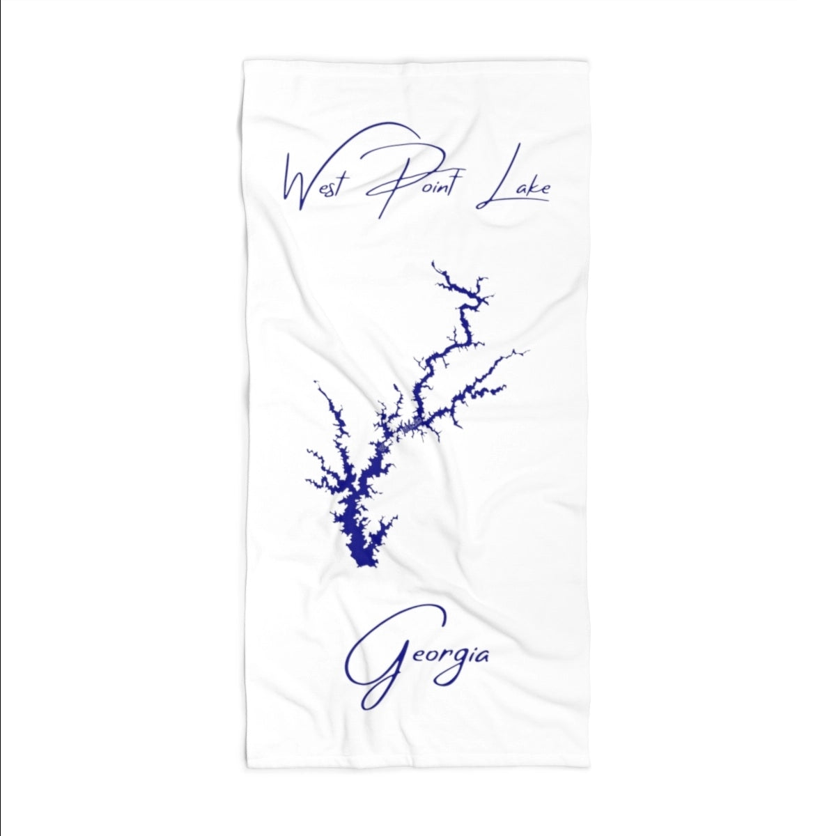 Georgia West Point Lake Beach Towel front position view from front 36 x 72.webp