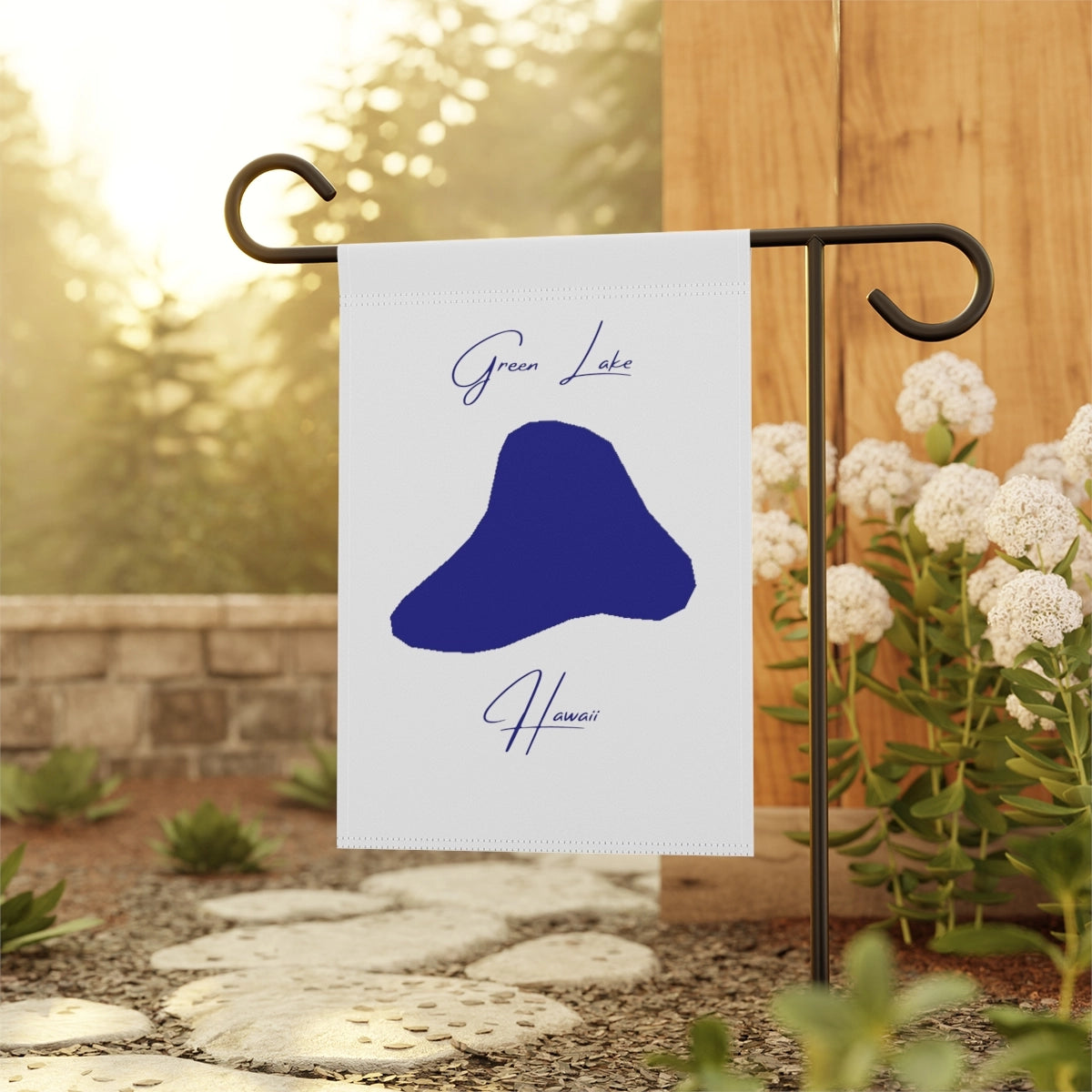 Hawaii Green Lake Garden Banner other position view from context-1 12'' x 18''.webp