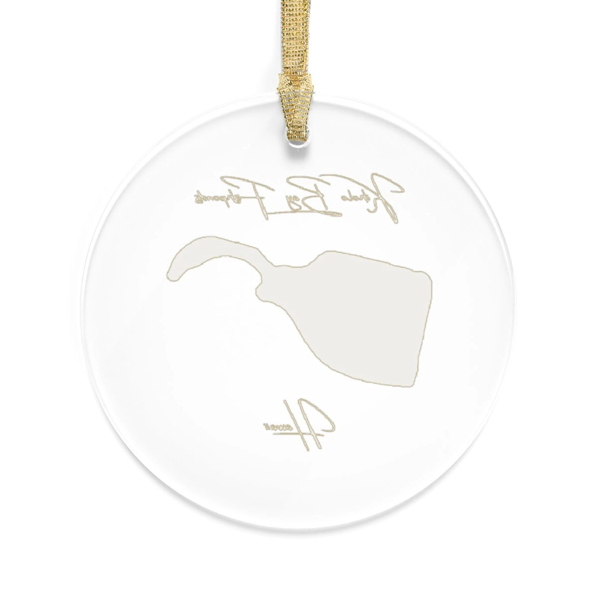 Hawaii Kiholo Bay Fishponds Tree Ornament other position view from back round.webp