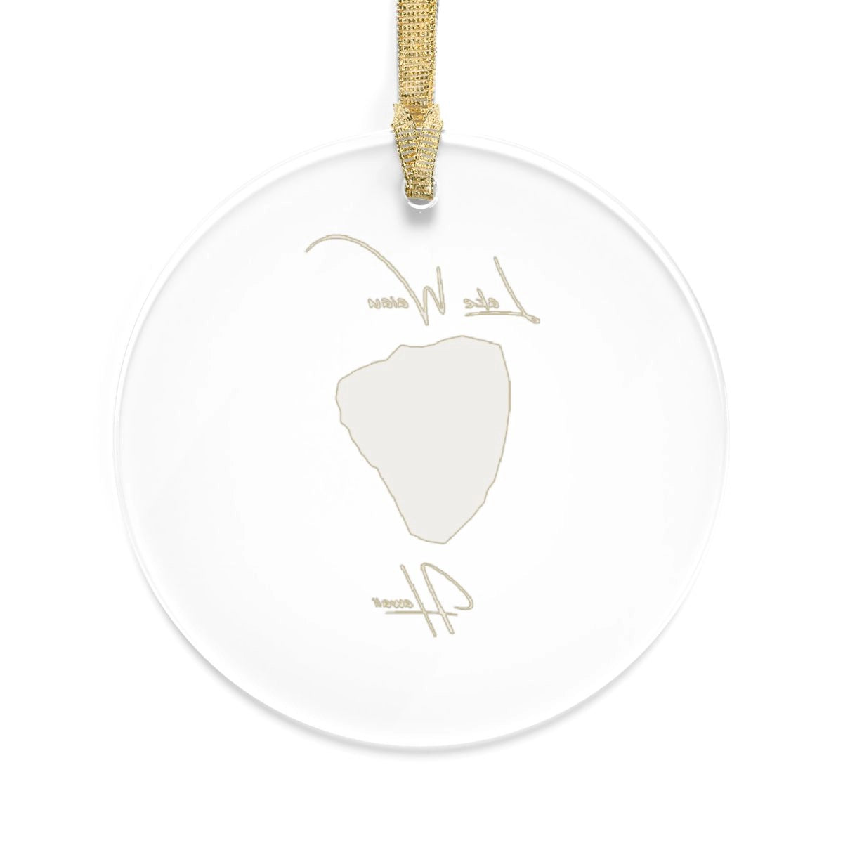Hawaii Lake Waiau Tree Ornament other position view from back round.webp