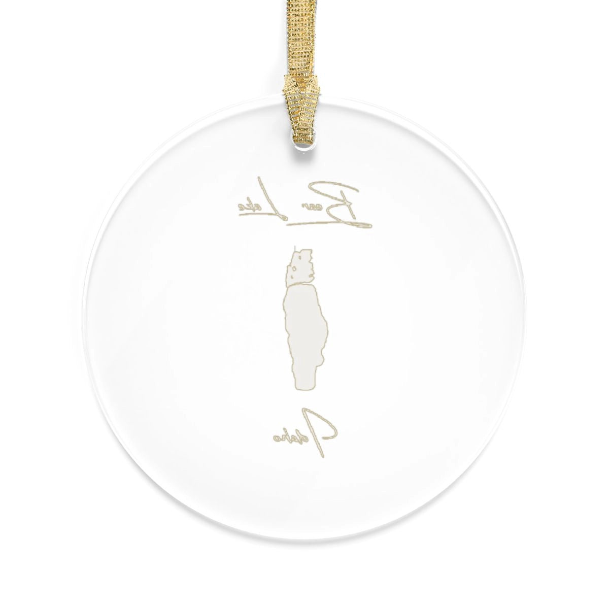 Idaho Bear Lake Tree Ornament other position view from back round.webp