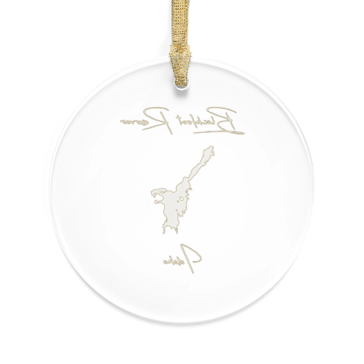 Idaho Blackfoot Reservoir Tree Ornament other position view from back round.webp