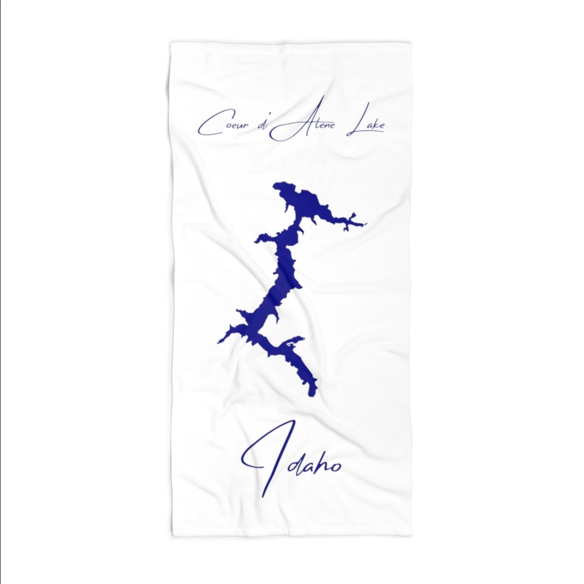 Idaho Coeur d'Alene Lake Beach Towel front position view from front 36 x 72.webp