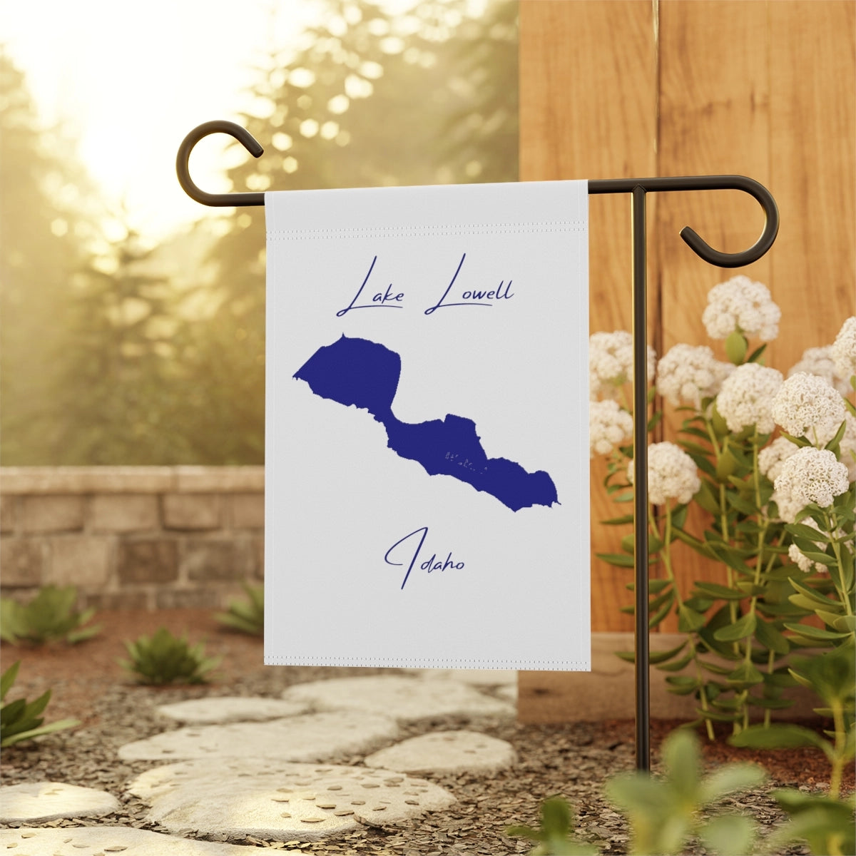 Idaho Lake Lowell Garden Banner other position view from context-1 12'' x 18''.webp