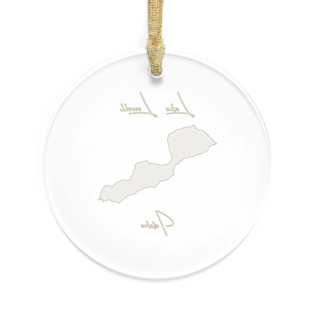 Idaho Lake Lowell Tree Ornament other position view from back round.webp