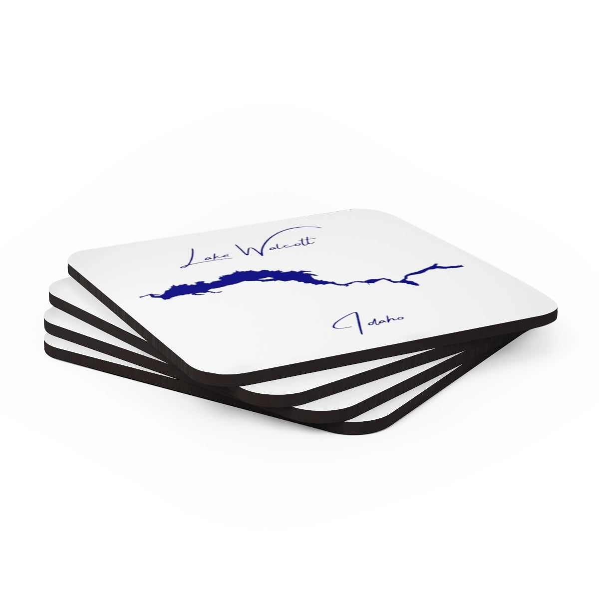 Idaho Lake Walcott Coaster Set front position view from stacked 3.75 x 3.75.webp