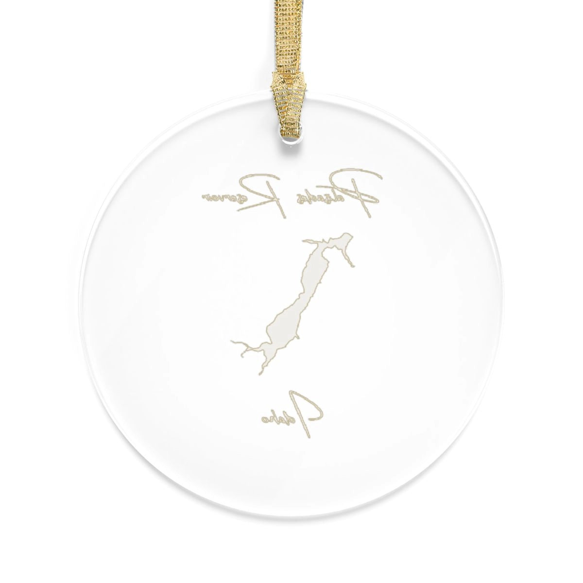 Idaho Palisades Reservoir Tree Ornament other position view from back round.webp