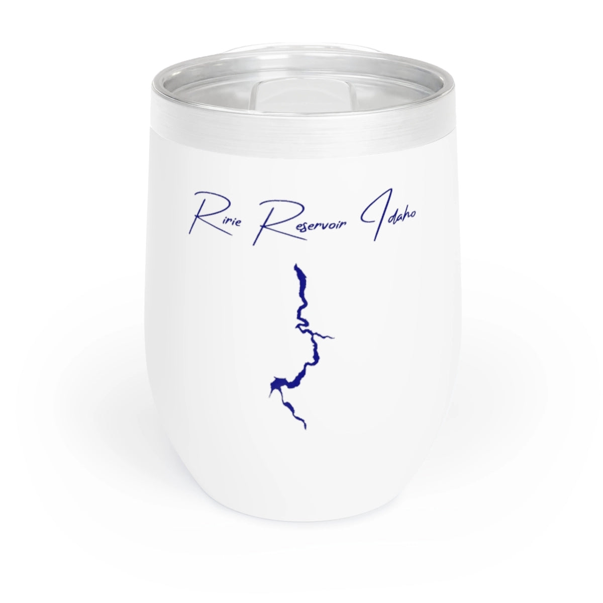 Idaho Ririe Reservoir Wine Tumbler front position view from front white.webp