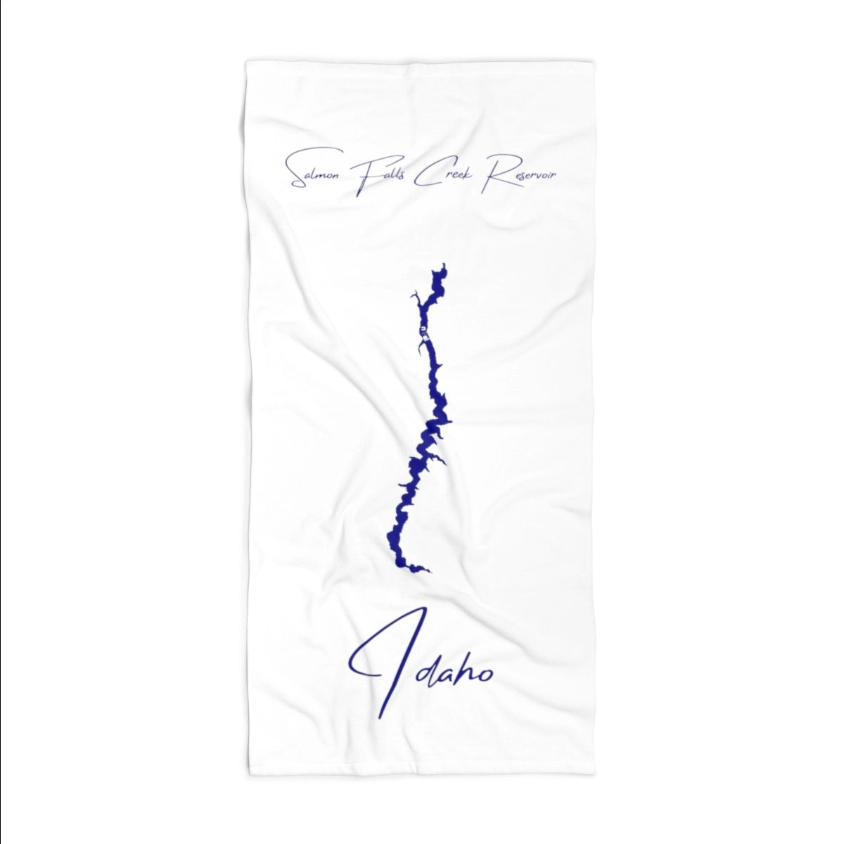 Idaho Salmon Falls Creek Reservoir Beach Towel front position view from front 36 x 72.webp