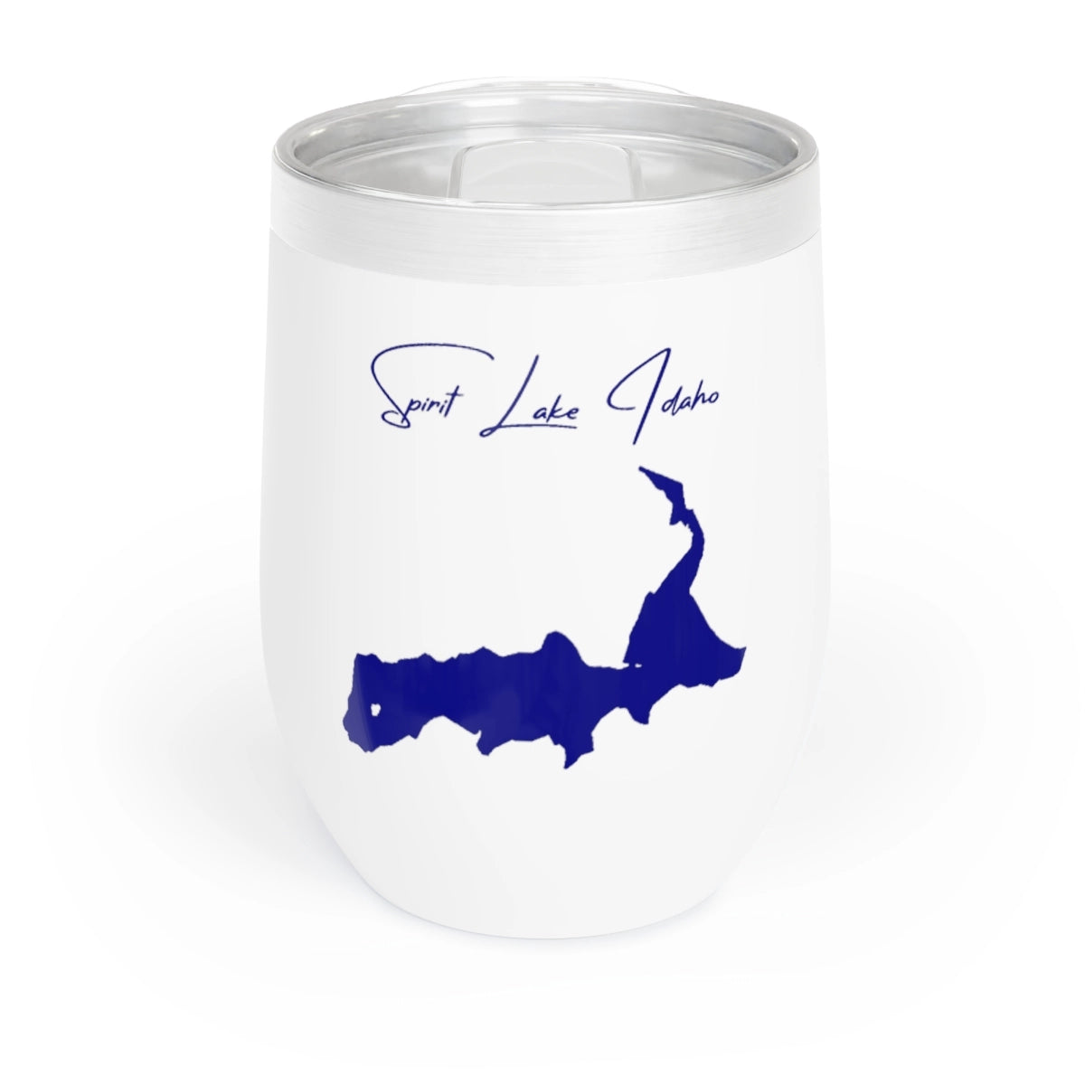 Idaho Spirit Lake Wine Tumbler front position view from front white.webp