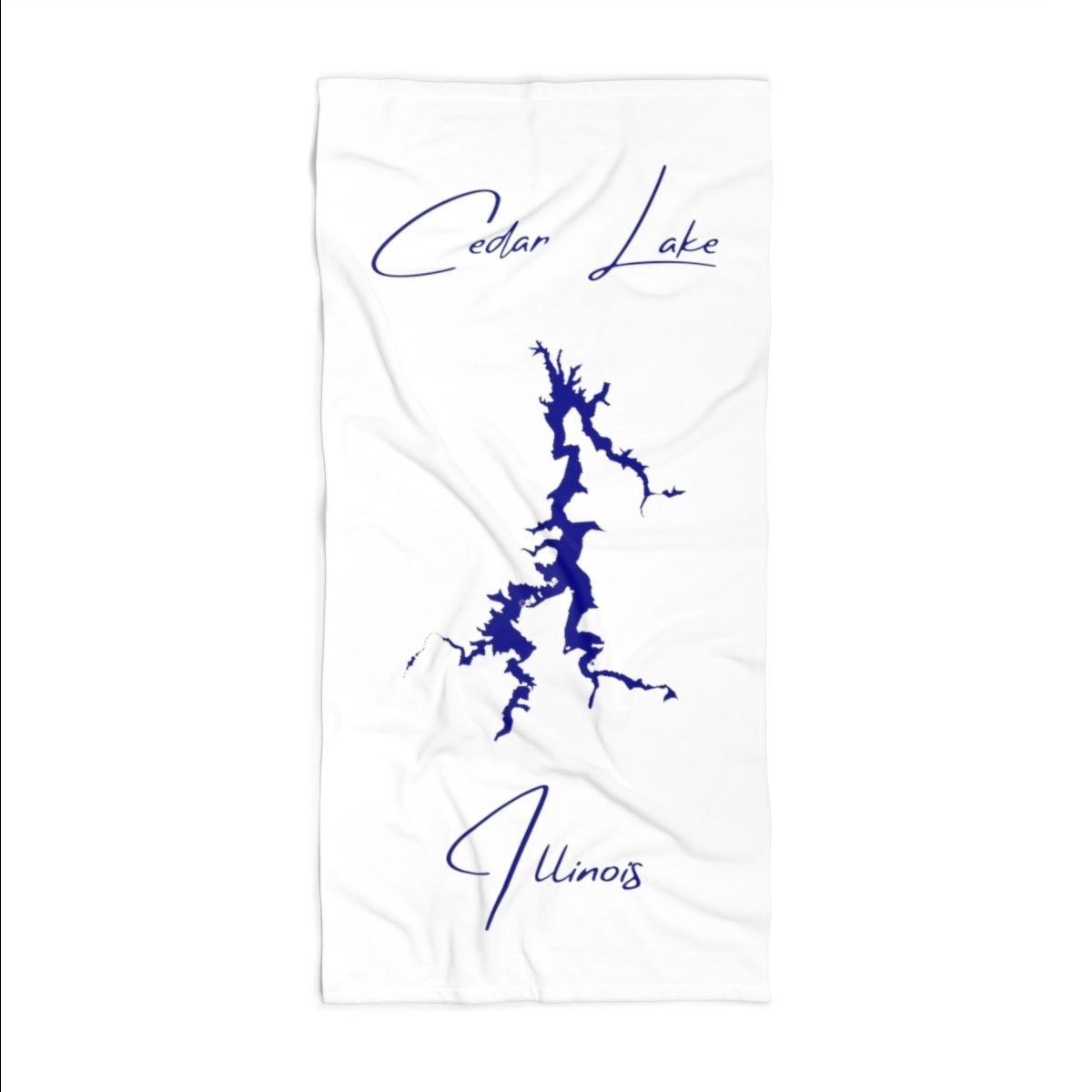 Illinois Cedar Lake Beach Towel front position view from front 36 x 72.webp