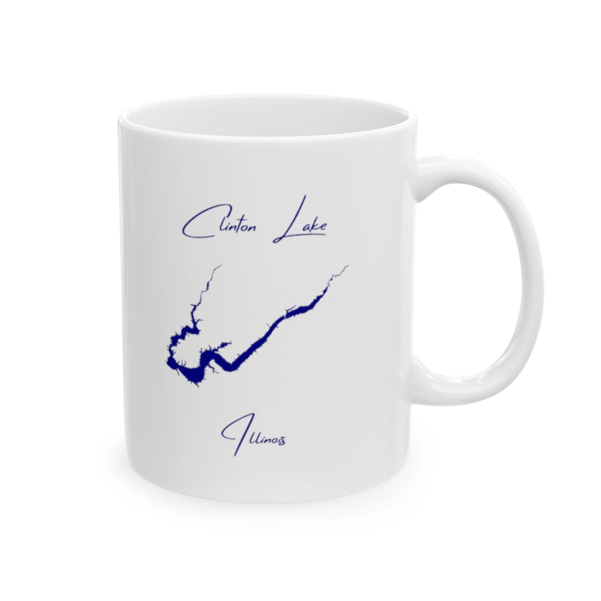 Illinois Clinton Lake Ceramic Mug other position view from right 11oz.webp