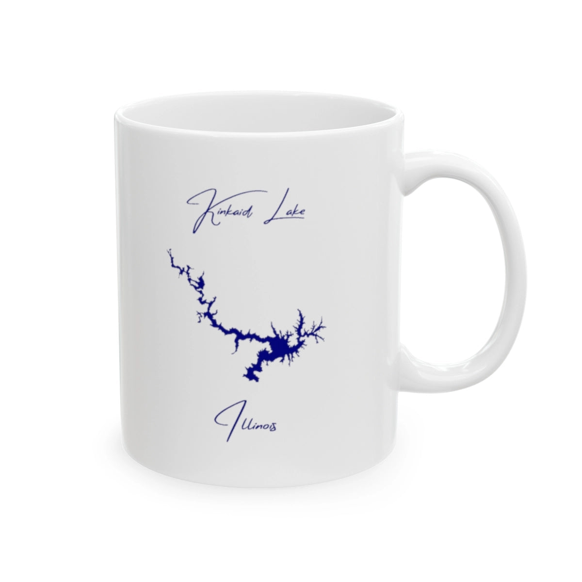 Illinois Kinkaid Lake Ceramic Mug other position view from right 11oz.webp
