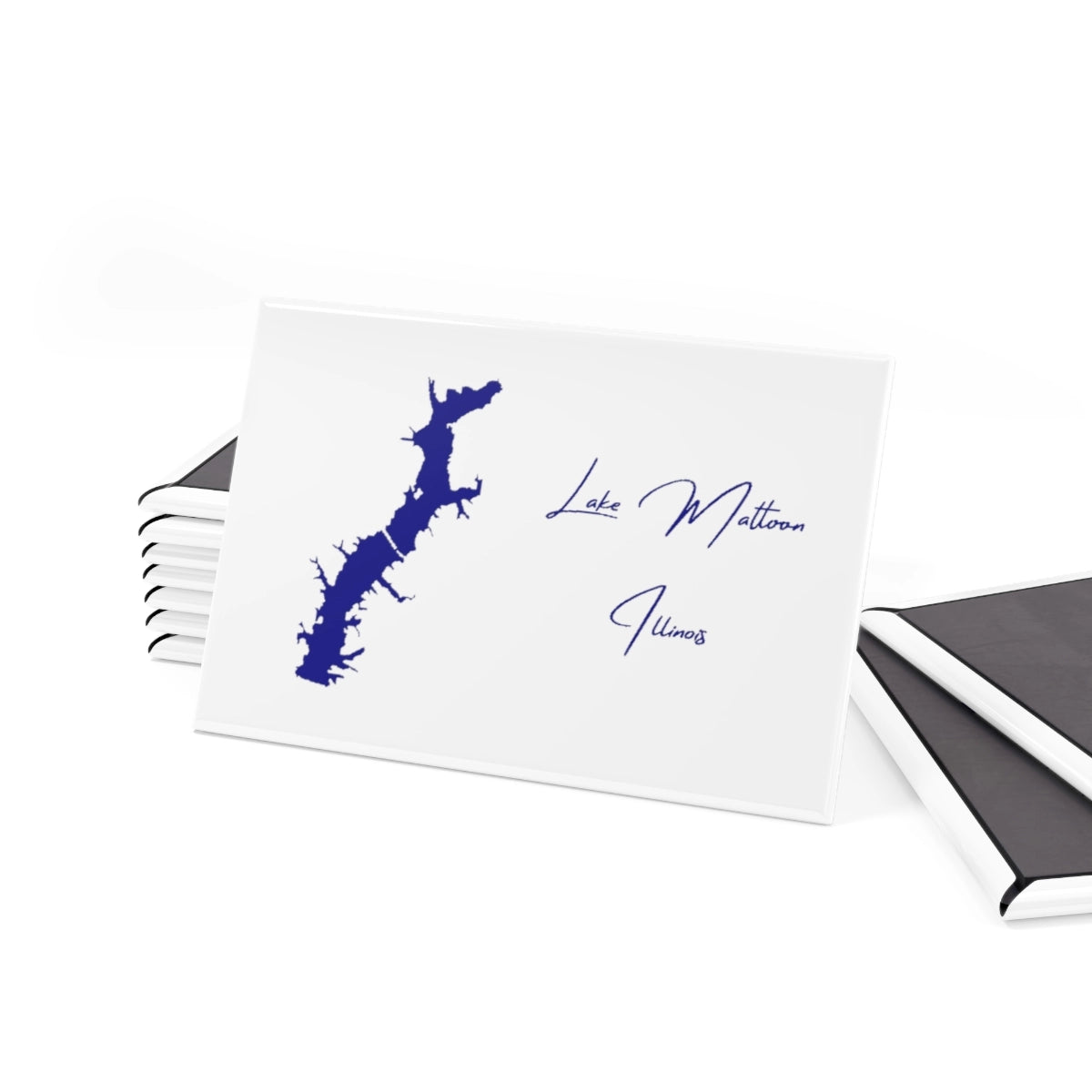 Illinois Lake Mattoon Magnet front position view from set 2 x 3.webp