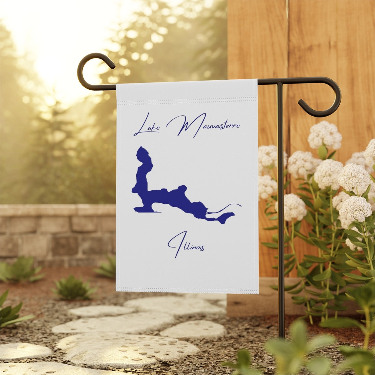 Illinois Lake Mauvaisterre Garden Banner other position view from context-1 12'' x 18''.webp