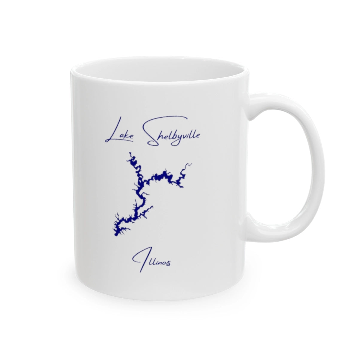Illinois Lake Shelbyville Ceramic Mug other position view from right 11oz.webp